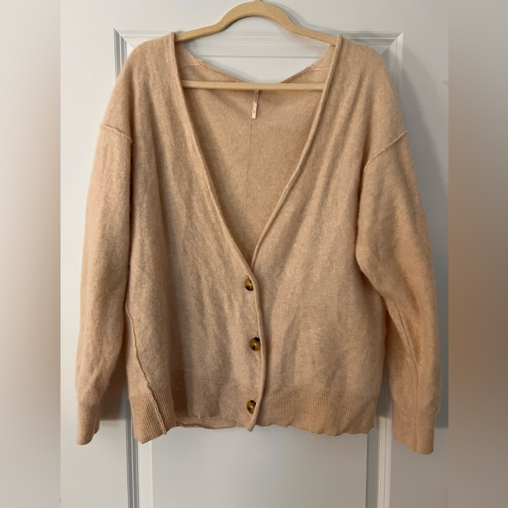 Free People size L 100% cashmere cardigan.
